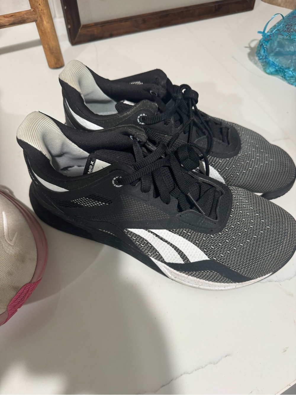 Reebok Men’s Black, Gray & White Athletic Running Shoes